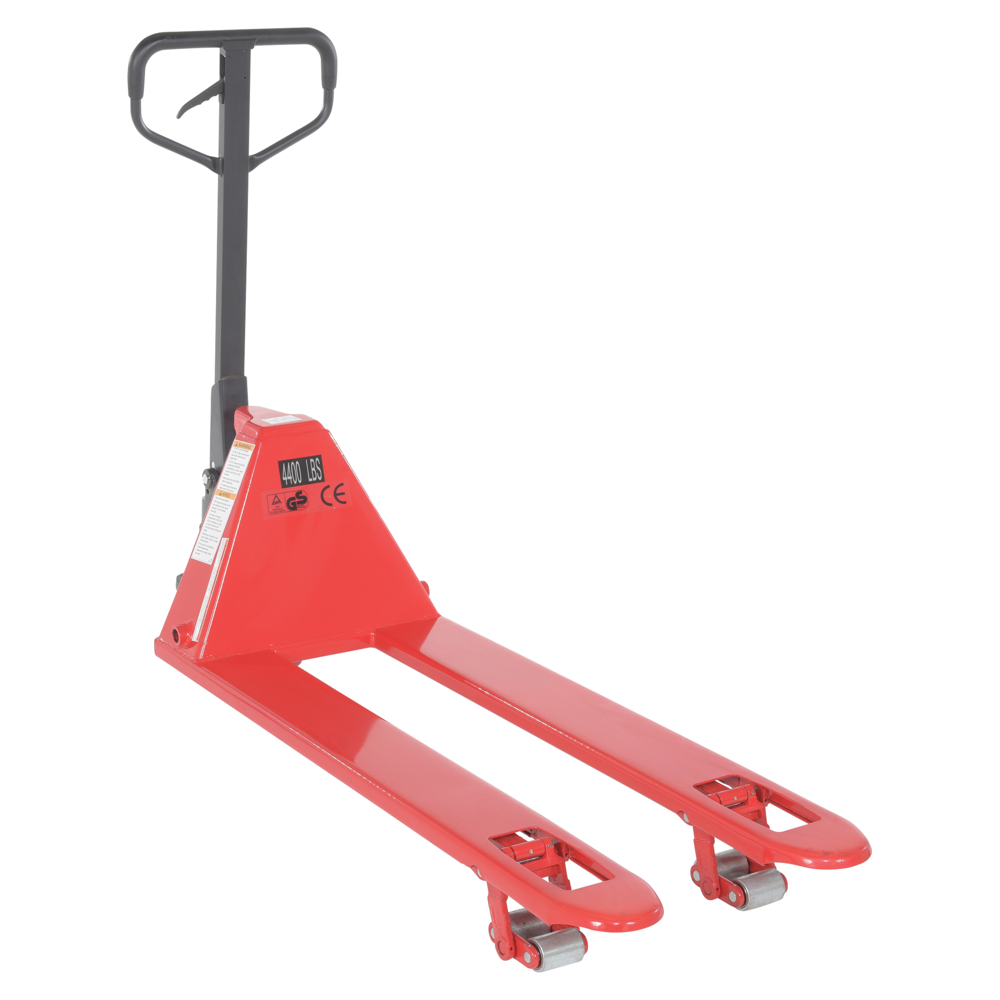 Vestil Steel Low Profile Pallet Truck - 4000-Lb. Capacity, 48in. Fork Length, Polyurethane Wheels, Model# PM4-2148-LP
